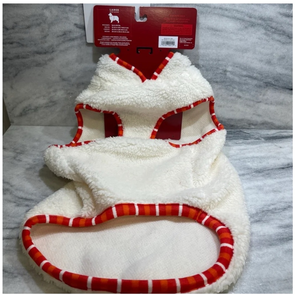 Faux Shearling Zipper with Trim Fleece Dog or Cat Vest - Wondershop.